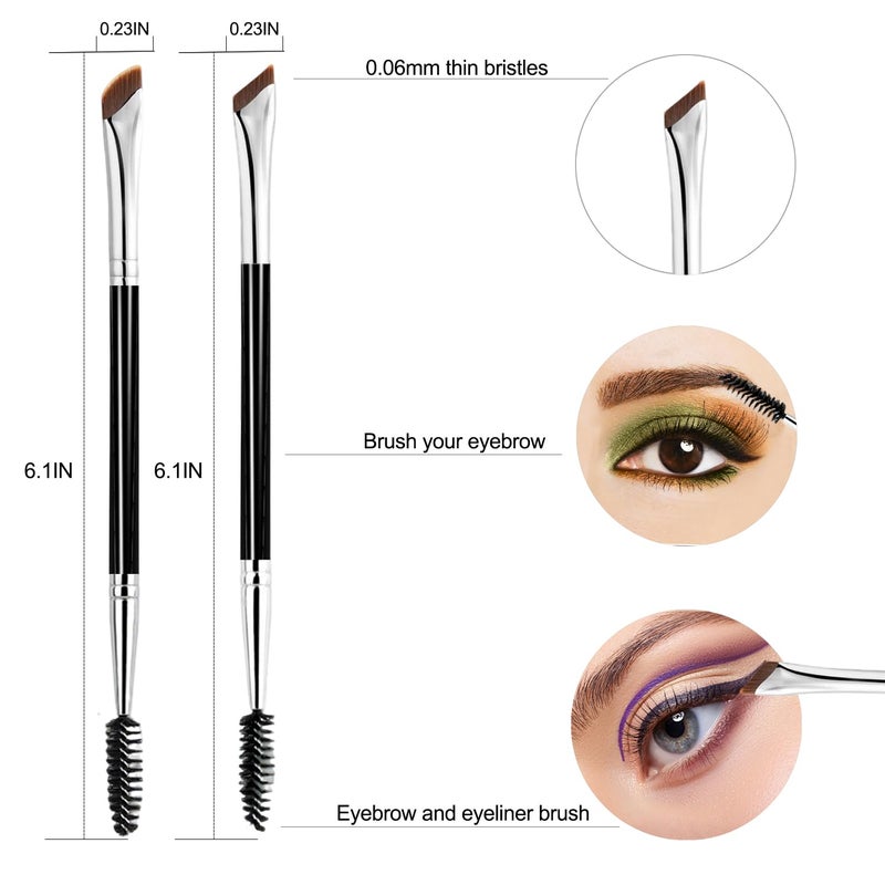 ELESDA Eyeliner Brush, Fine Angled Eyeliner Brush, Ultra Thin Precision Slanted Flat Eyeliner Makeup Brushes Set for Eye liner Eye brow Eyebrow Brushes, 5 PCS - Image 5